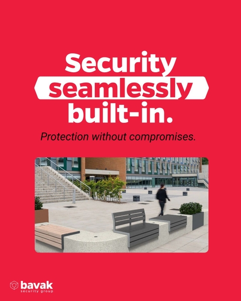 Discreet security integrated into street furniture